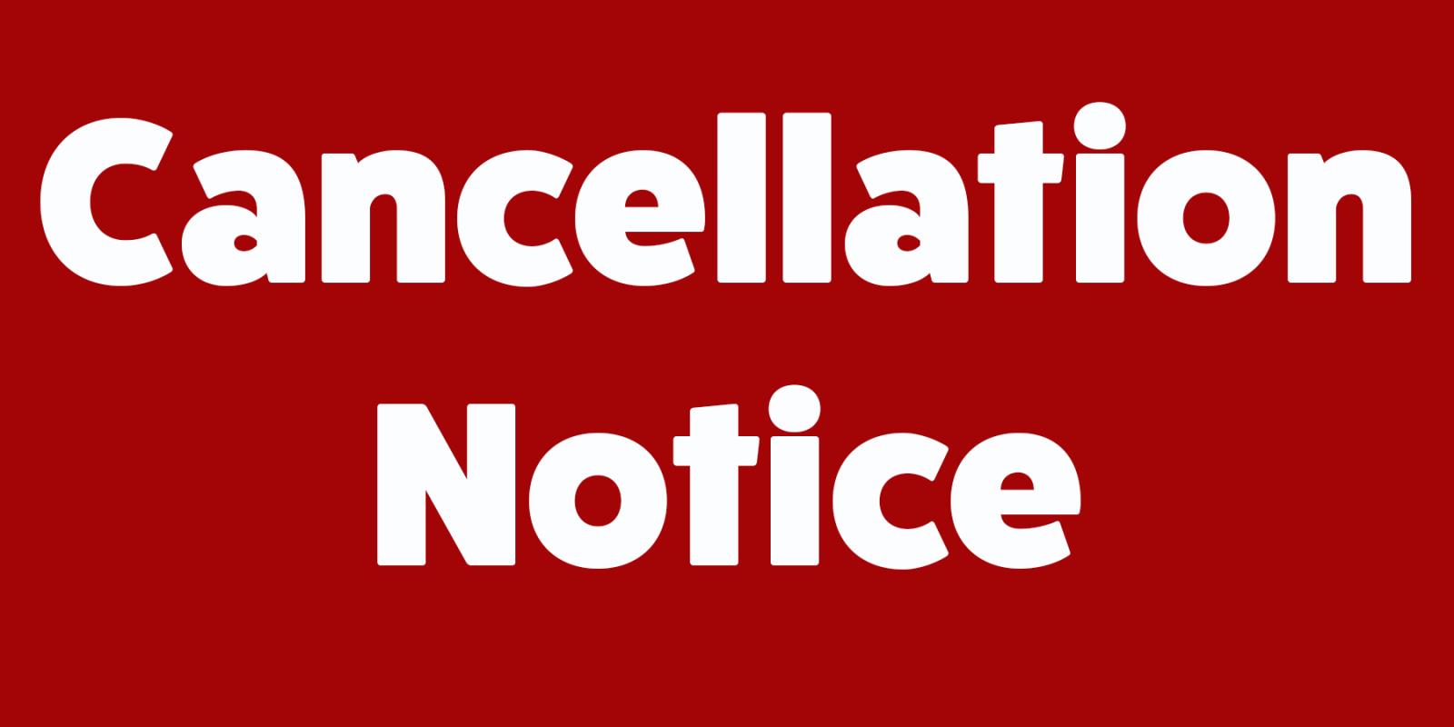 City Council Meeting (Cancellation Notice)