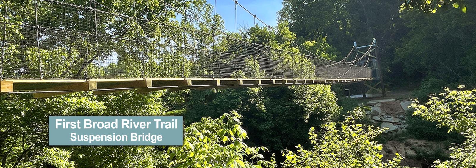 First Broad River Trail - Suspension Bridge (Banner)