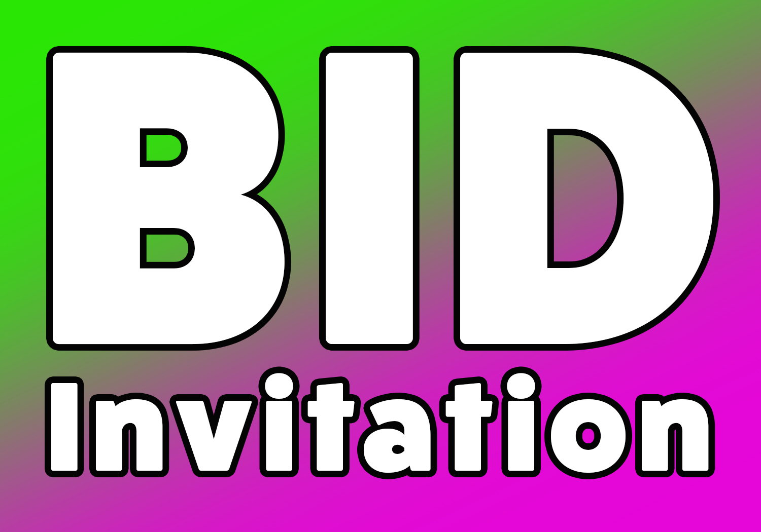 Bid Invitation (Green & Purple)