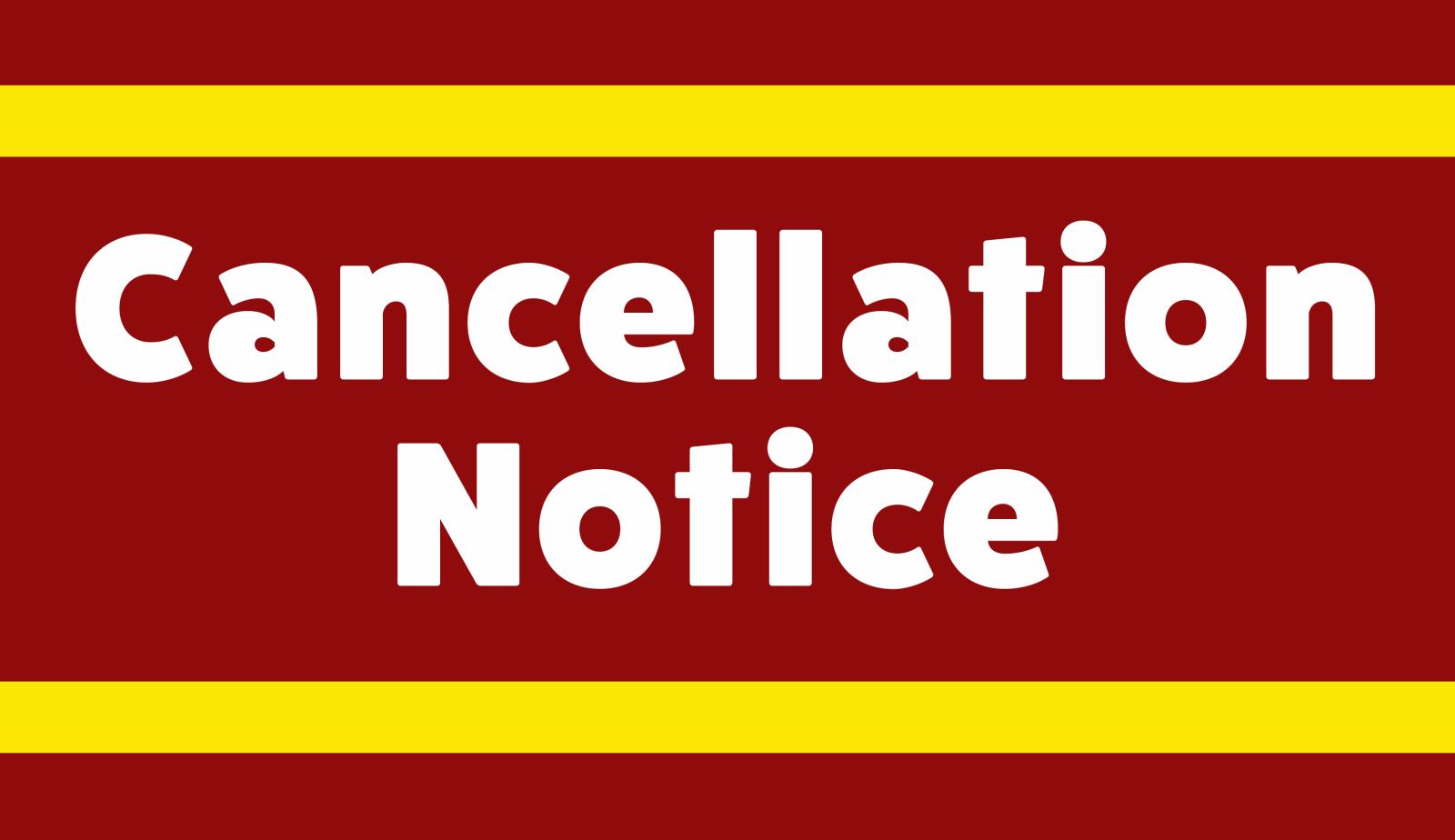 Cancellation Notice 2023