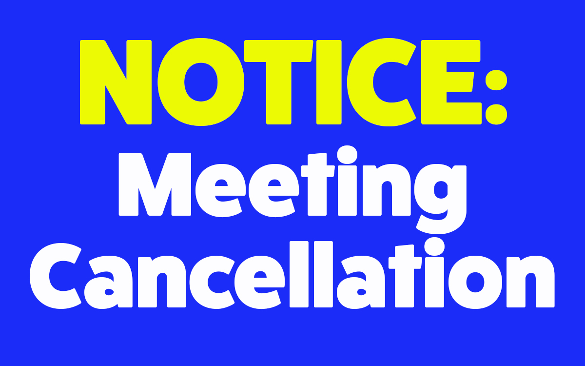 Meeting Cancellation Notice