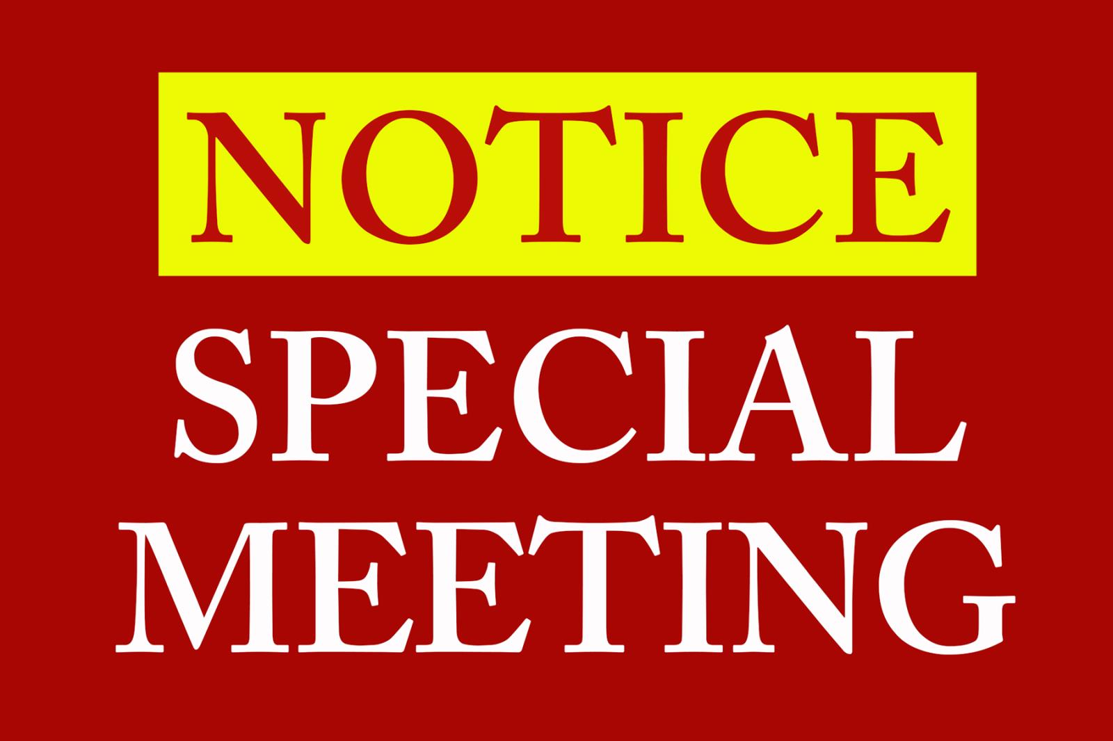 Special Meeting Notice