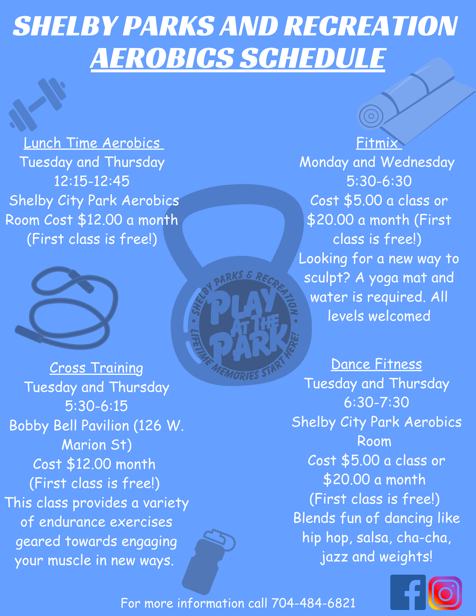 Shelby City Park Adult Classes