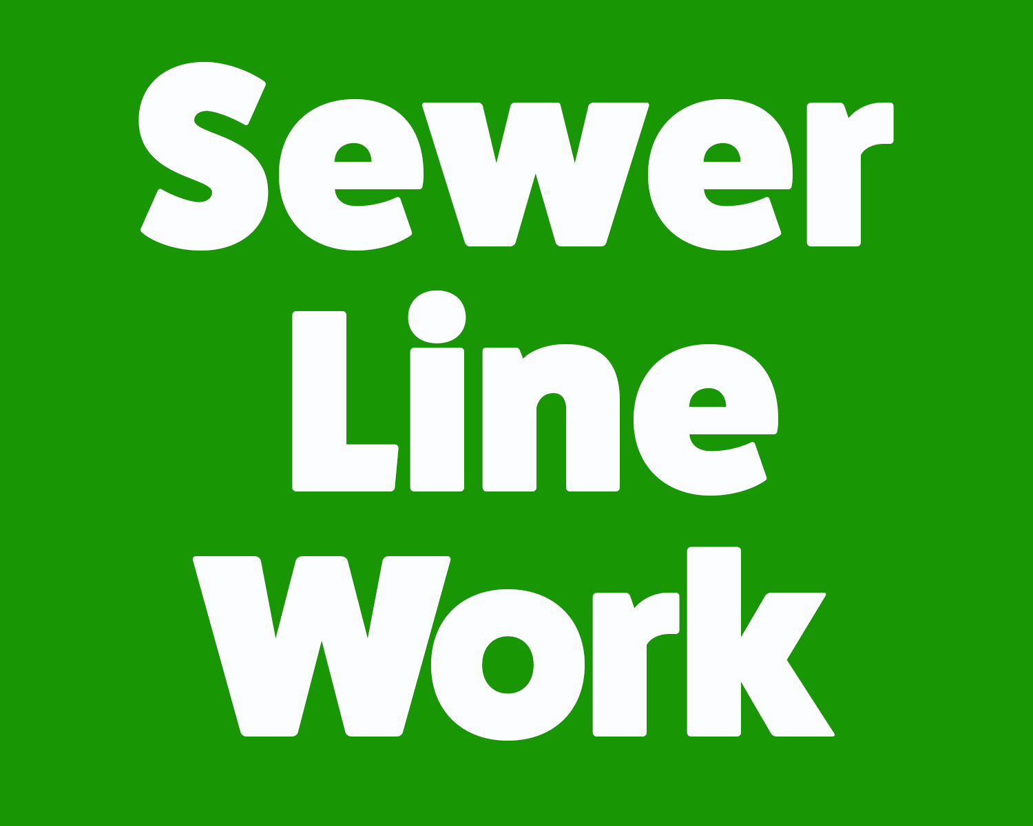 Sewer Line Work