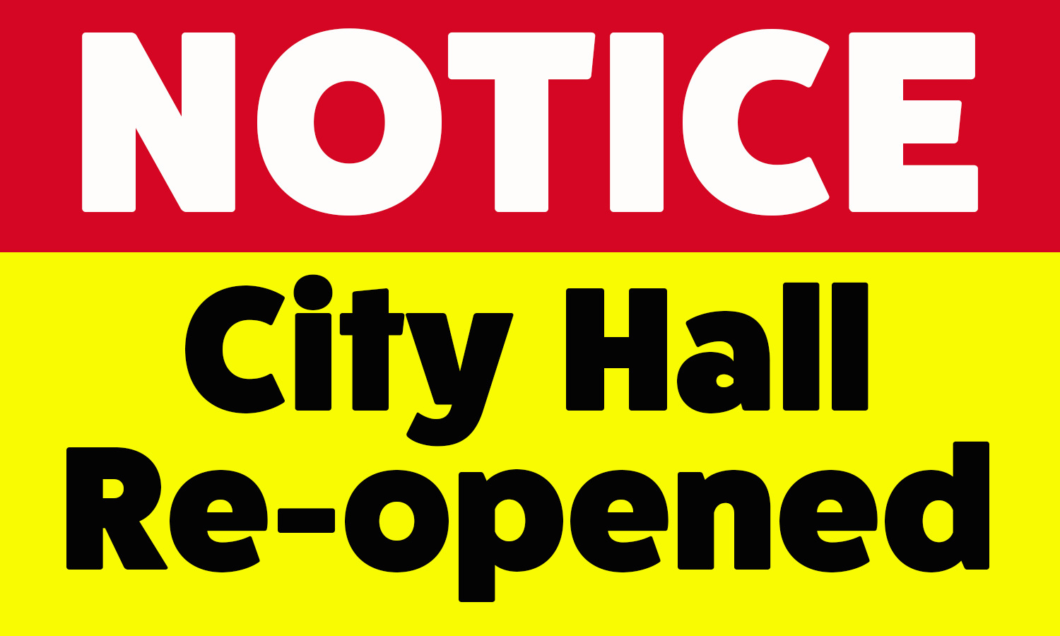 City Hall Re-opened