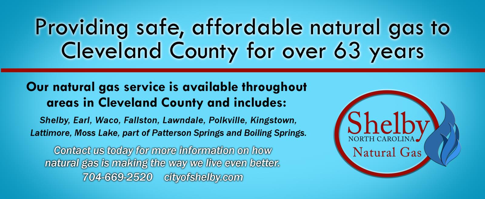 We Provide To These Cities (Cleveland County NG Coverage Area)