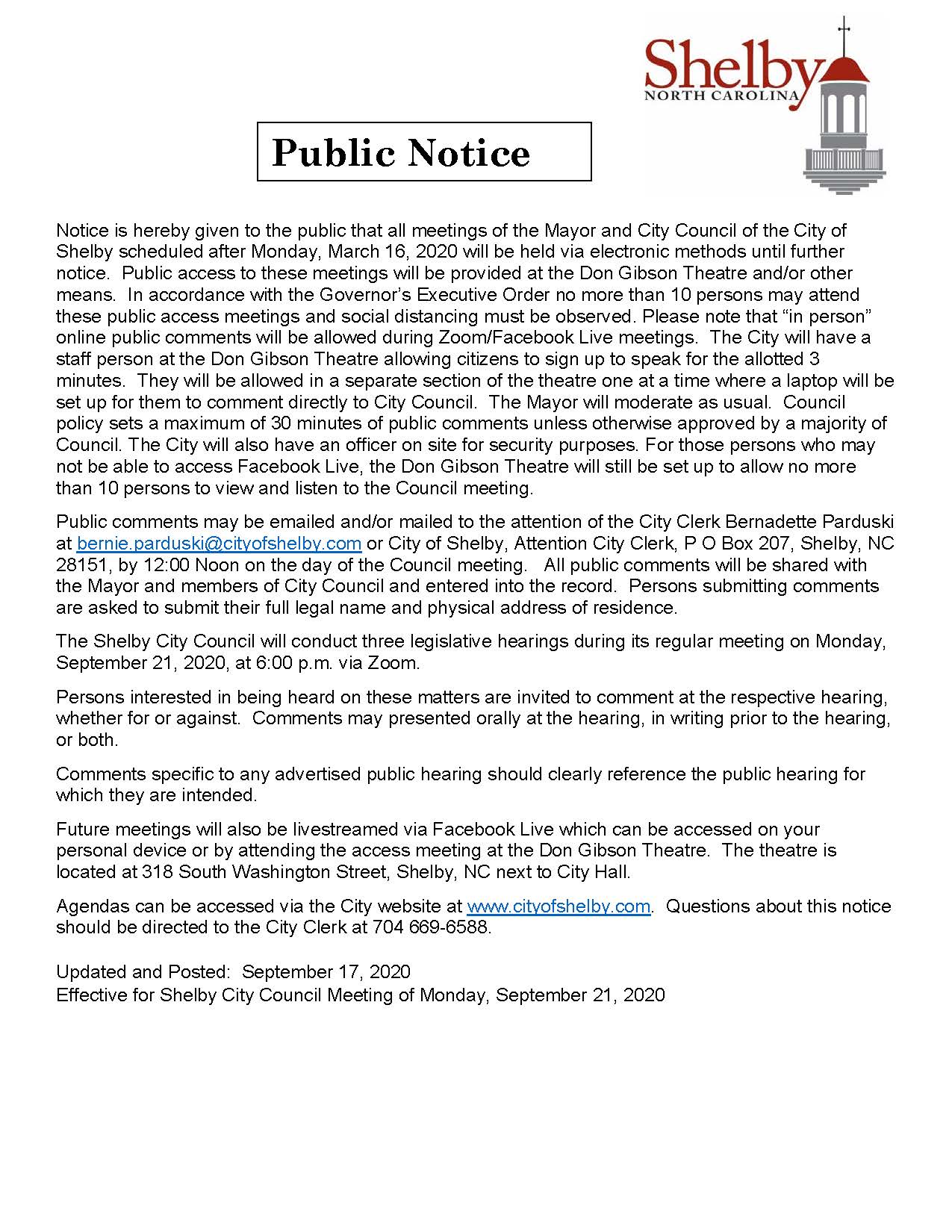 2020.Public Notice.City Council Meetings via Electronic Methods (005)